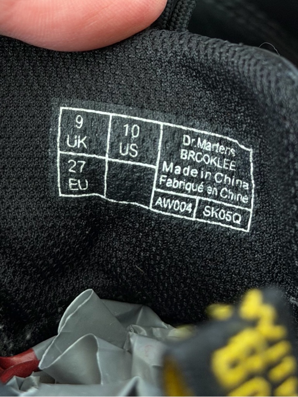 Dr. Martens Youth Brooklee Black High Top Lace & Zip Leather Boots Size 10c - Picture 9 of 9